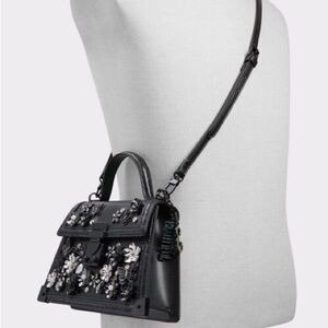 Wicked x Aldo Elphaba Black Floral Embellished Handbag